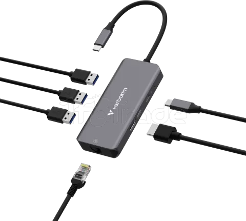 Photo de Station d'accueil portable USB-C 3.2 Verbatim Essentials (Gris)