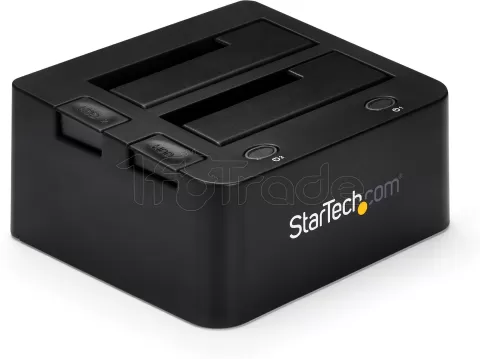 Photo de Station d'accueil USB 3.0 Startech pour 2x disques durs S-ATA/IDE (Noir)