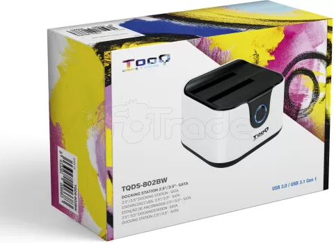 Photo de Station d'accueil USB 3.0 TooQ TQDS-802 pour 2x S-ATA (Blanc)