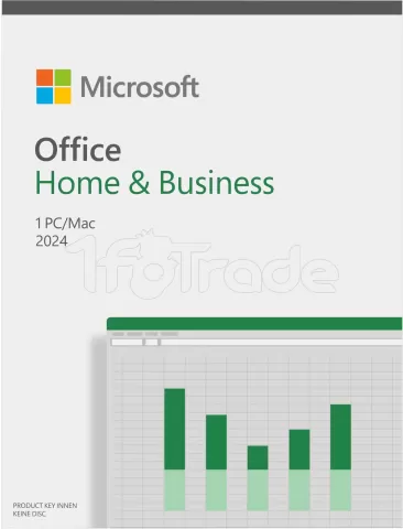 Photo de Suite Bureautique Microsoft Office Famille et Petite Entreprise 2024 - 1 Licence (PKC - Carte d'activation)