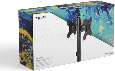 Photo de Support double-écran à fixer Tooq DB1132TN 32" (8kg max) (Noir)