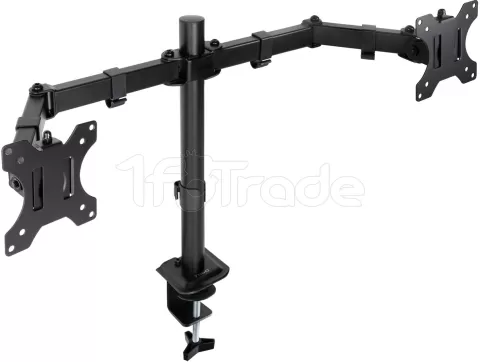 Photo de Support double-écran à fixer Tooq DB1802TN 17"-27" (8kg max) (Noir)