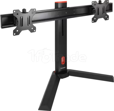 Photo de Support double-écran à poser Tooq DB1402TN 17"-27" (7kg max) (Noir)