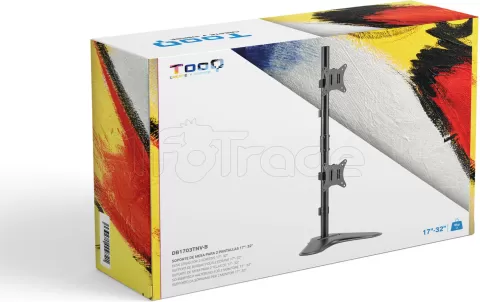 Photo de Support double-écran à poser Tooq DB1703TNV 17"-32 (9kg max) (Noir)