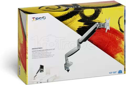 Photo de Support écran à fixer Tooq DB3032TNR 13"-32" (9kg max) (Argent)