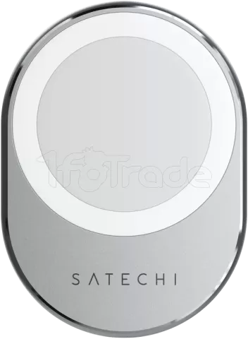 Photo de Support magnétique de téléphone avec pince Satechi et chargeur Qi(Gris)