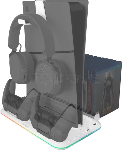 Photo de Support Multifonction Mars Gaming MPS5-B2 RGB pour PS5 (Blanc)