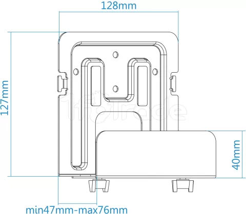 Photo de Support mural TooQ TQMPM4776 pour Mini-PC 5kg max