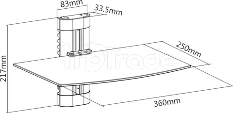 Photo de Support pour Platine Maclean 8kg max (Noir)