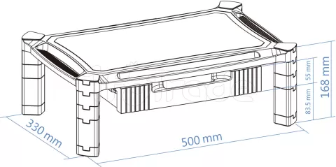 Photo de Support / Rehausseur pour Ecran TooQ MMPSSD01 10kg max (Noir)