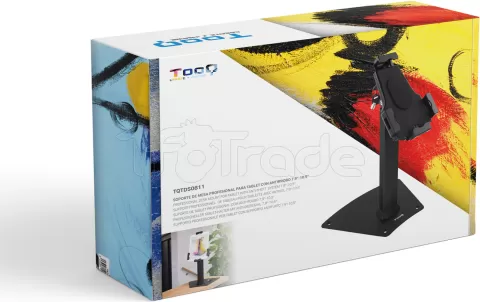 Photo de Support tablette universel sur pied TooQ TQTDS0811 avec antivol (Noir)