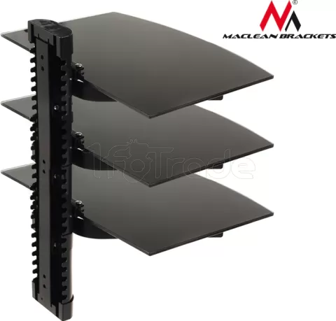 Photo de Support Triple pour Platine Maclean 8kg max (Noir)