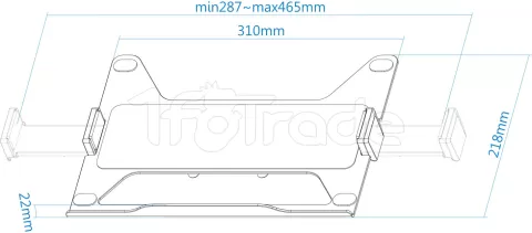 Photo de Support VESA universel TooQ TQLH1117 pour ordinateur portable (Noir)