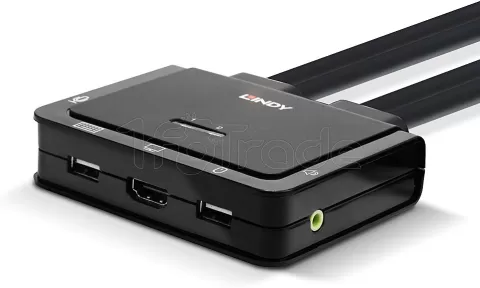 Photo de Switch KVM Lindy 1x HDMI + 2x USB + 2x Jack 3,5 (Noir)