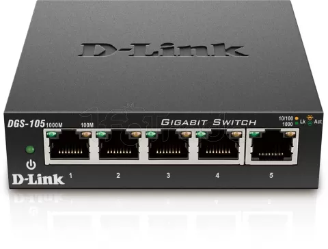 Photo de Switch réseau ethernet Gigabit D-Link DGS-105/E - 5 ports (Métal)