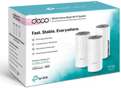 Photo de Système WiFi Mesh TP-Link Deco E4 AC1200 (3 pièces)