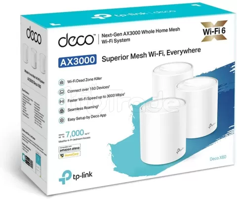 Photo de Système WiFi Mesh TP-Link Deco X60 AX3000 (3 pièces)