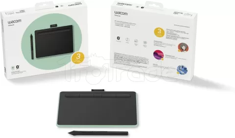 Photo de Tablette Graphique Wacom Intuos S Bluetooth (Noir/Vert)