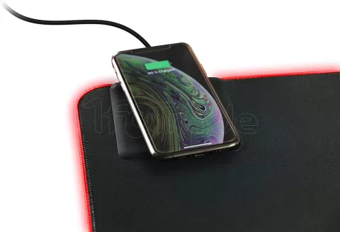 Photo de Tapis de souris Gamer Deltaco DMP320 RGB avec chargeur à induction - Taille XXL (Noir)