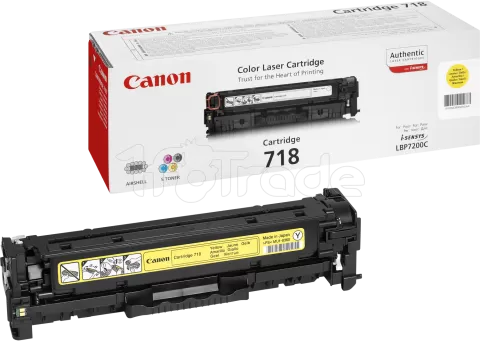 Photo de Toner Canon 718 Jaune (2900 pages)