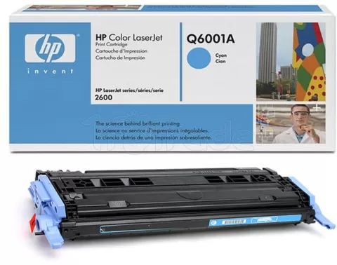 Photo de Toner Cyan HP LaserJet 1600/2600 (Q6001A) - 2000 pages