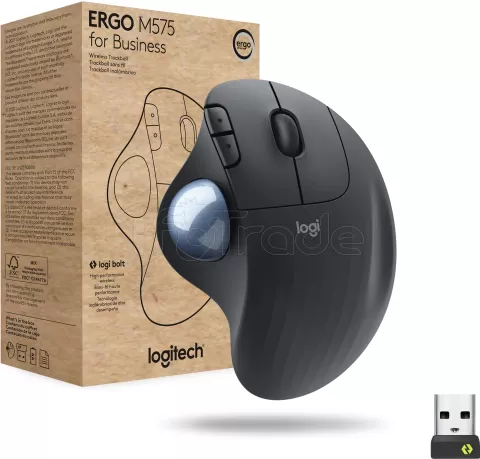 Photo de Trackball sans fil Logitech Ergo M575 Business (Noir)