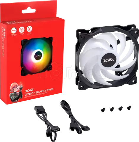 Photo de Ventilateur de boitier Adata XPG Vento RGB - 12cm (Blanc)