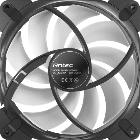 Photo de Ventilateur de boitier Antec Tranquil RGB - 14cm (Noir)