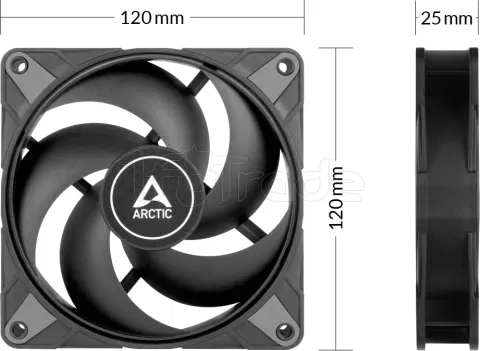 Photo de Ventilateur de boitier Arctic P12 Max - 12cm (Noir)