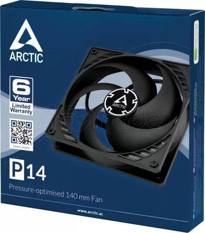 Photo de Ventilateur de boitier Arctic P14 - 14cm (Noir)