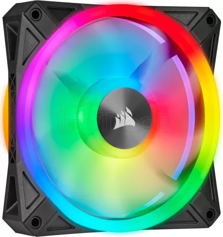 Photo de Ventilateur de boitier Corsair iCue QL140 PWM RGB - 14cm (Noir)