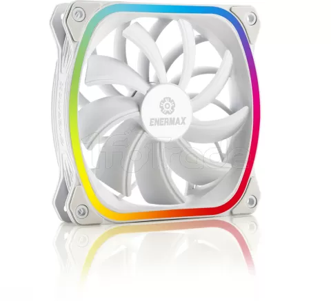 Photo de Ventilateur de boitier Enermax SquA RGB - 120mm (Blanc)