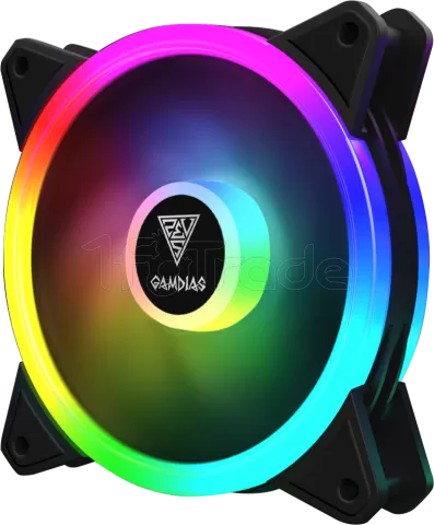 Photo de Ventilateur de boitier Gamdias Aeolus M2 RGB 12cm (Noir)