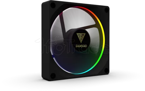 Photo de Ventilateur de boitier Gamdias Aeolus M3 RGB 12cm (Noir)