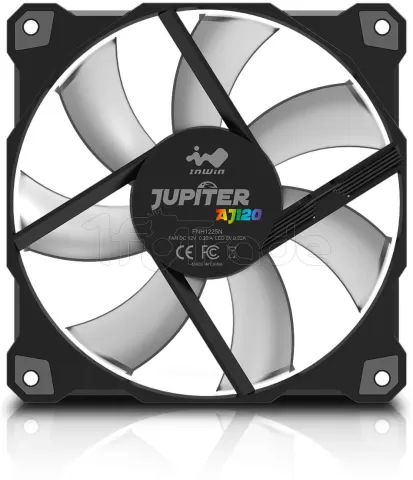 Photo de Ventilateur de boitier InWin Jupiter AJ RGB - 12cm (Noir)