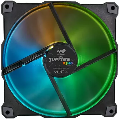 Photo de Ventilateur de boitier InWin Jupiter AJ RGB - 14cm (Noir)