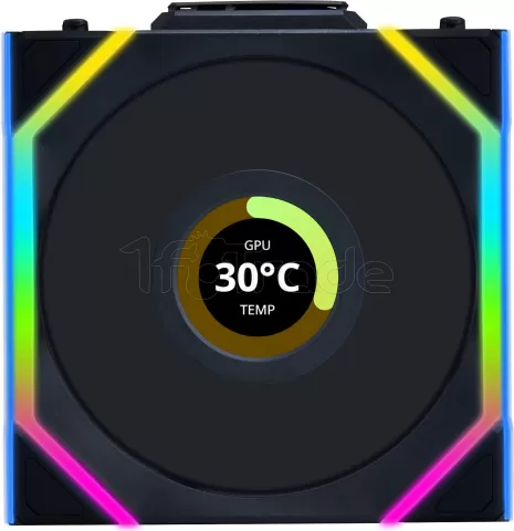 Photo de Ventilateur de boitier Lian Li Uni Fan SL Wireless LCD RGB - 12cm (Noir)