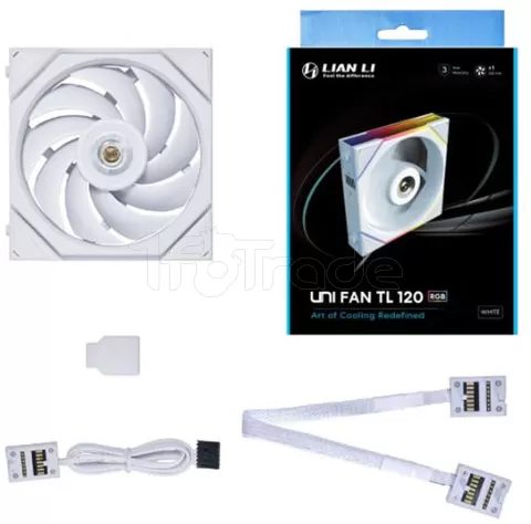 Photo de Ventilateur de boitier Lian Li Uni Fan TL Reverse RGB - 12cm (Blanc)