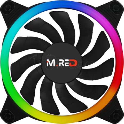 Photo de Ventilateur de boitier M.Red Rainbow RGB 12cm (Noir)