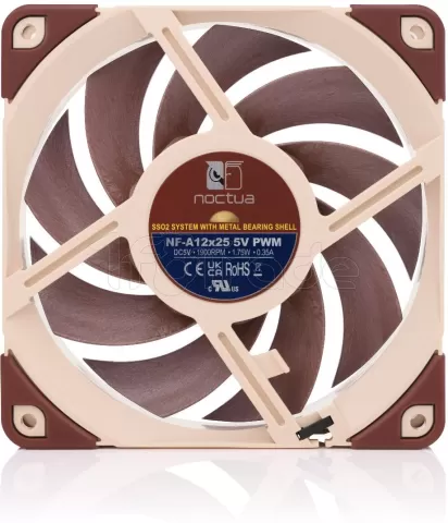 Photo de Ventilateur de boitier Noctua NF-A12x25 - 12cm (Beige)