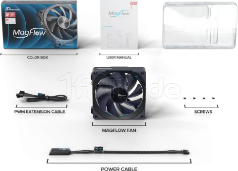 Photo de Ventilateur de boitier Seasonic MagFlow - 12cm (Noir)