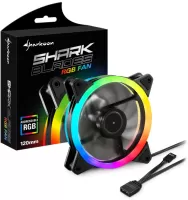 Photo de Ventilateur de boitier Sharkoon Shark Blades RGB - 12cm (Noir)