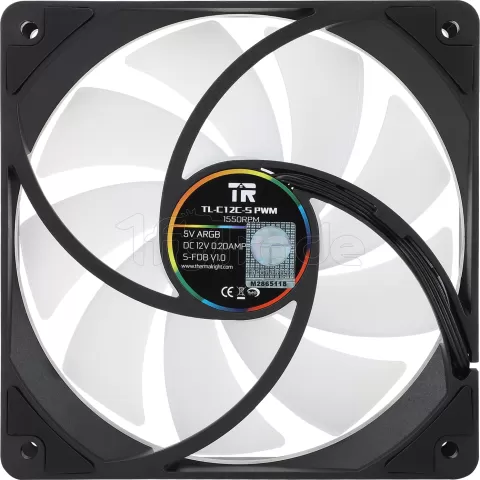 Photo de Ventilateur de boitier Thermalright TL-C12C-S RGB - 12cm (Noir)