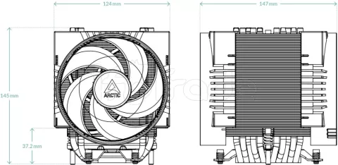 Photo de Ventilateur processeur Arctic Freezer 4U-SP5 (Noir)