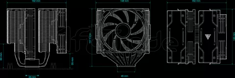 Photo de Ventilateur processeur Gamdias Boreas P1-720 (Noir)