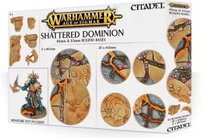 Photo de Warhammer AoS - Realm of Battle: Shattered Dominion: socles ronds de 40 et 65mm