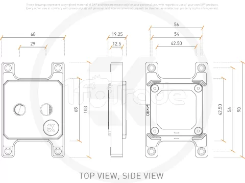 Photo de Waterblock CPU Ekwb EK-Quantum Magnitude AM4 (Argent)