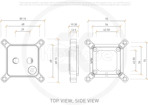 Photo de Waterblock CPU Ekwb EK-Quantum Magnitude Intel 115x (Argent)