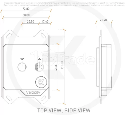 Photo de Waterblock CPU Ekwb EK-Quantum Magnitude sTR4 (Argent)